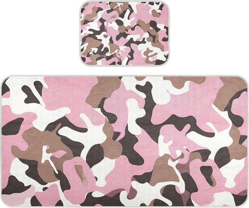 SyXIOP Camouflage Brown Peach Cooling Baby Bed Mattress 28" x 52" Breathable Crib
