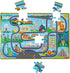 (48 4+ Melissa & Doug Race Around the World Tracks Cardboard Jigsaw Floor Puzzle and Wind-Up Vehicles Pcs)