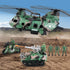 Set Playset, deAO Military Helicopter Toys Army Men Army Toys with Army Tank, Soldier Action Figures, Motorcycle