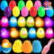 SURCVIO 12 Pack Easter Eggs Fillers LED Chick Puffer Balls, Easter Basket