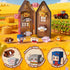 Set 3+ GobiDex Magnetic Farm Figures with Animals & People, Portable Tin Box for Role Play & STEM Education, Travel Toy