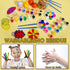 6 PCS Mini Paint Set, Kids Washable Acrylic Paint Strips Set with 12 Filled Colors, 12 Brushes, 6 Mixing Palettes