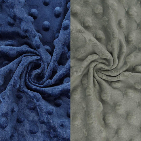 BlueSnail Ultra Soft Minky Dot Changing Pad Cover 2 Pack (Gray + Navy)