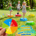 5PCS 3-5 Flooyes Stepping Stones for Kids, Light Up & Music Non-Slip Stepping Stones, Sensory Toys for Toddler Balance