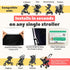 SnoozeShade 6m+ 99% 50+) Plus Extra, Stroller Sun Shade, Mosquito Net for Babies, Blocks of UV (UPF Universal Fit