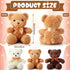 HyDren 12 Pcs Bear Stuffed Animal, 12 Inch Bulk Soft Plush Bears with Ribbon Bow Ties for Gifts