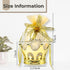 JC HUMMINGBIRD JCHB12 Pieces Fillable Gold Crown with Flower Pouch, Party Favors