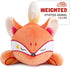 Adults9.8", 1.0 Lbs Onsoyours Original Red Wheat Fox Weighted Stuffed Animal, Cute Weighted Positive Fox Plush Pillow