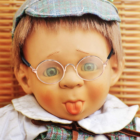 9 Pairs Doll Glasses - Metal Wire Rim Clear Lens Eyewear for 18 Inch Dolls & Mini Dolls Costume Accessories