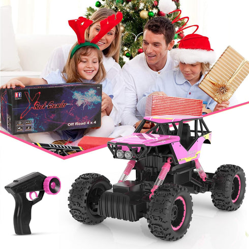 1:12 4WD DOUBLE E RC Monster Truck - Off-Road Remote Control Car with Dual Motors and Headlights
