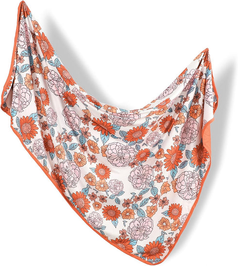 Hooyax Baby Blanket for Girls Boys, Jersey Knit Baby Swaddle Blanket, Double