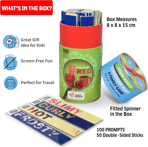 Chalk & Chuckles Scavenger Hunt Game for Kids Ages 4-8 - Fun Family Indoor and Outdoor Activities