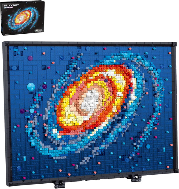 HJPLPXH Milky Way Galaxy Micro Mini Building Block Art Model, Mini Bricks Sets
