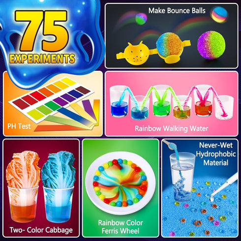 JOPSHEEN 75 Set, Experiments Science Kit for Kids, Chemistry S.T.E.M Educational Birthday Christmas Toys Gifts Idea