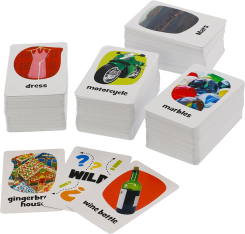 Outset 8+) Media - Pickles to Penguins Family Card Game - Quick Thinking, Crazy Picture Connection, Matching Game (Ages