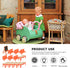 NUOBESTY 13pcs Yellow Table and Chairs, Mini Scene Doll Locker, Kids Desk Mini Classroom Toys