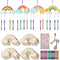 TREACLUB DIY Wind Chime Kit for Kids - Make Your Own Rainbow Coloring