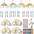 TREACLUB DIY Wind Chime Kit for Kids - Make Your Own Rainbow Coloring