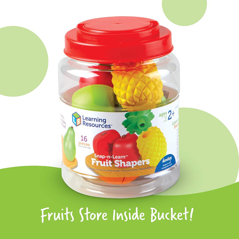 Learning Resources Snap-n-learn Fruit Shapers, Fine Motor Toy for Toddlers Ages 2+