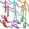 Telescopic Suction Cup Robot Toys 12-Pack Shape Changing Educational Fidget Toys Sensory