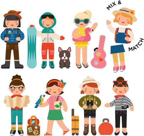 Petit Collage Little Travelers Magnetic Play Set – Mix & Match Game Board for Ages 3+