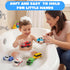 6 JOYIN Pcs Car Bath Toys, No-Hole Sealed Bathtub Toys for Kids, Soft & Non-Toxic Water Vehicles, Squeezable & Floating