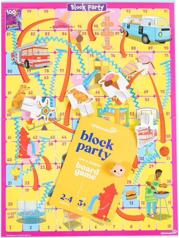 Block Party Board Game for Kids - Fun Easy to Learn Ups and Downs Game for 2-4 Players, Ages 3+
