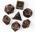 UDIXI 7-Die Metal Dice Set, Polyhedral DND Dice for Role Playing and Tabletop Games (Ancient Copper)
