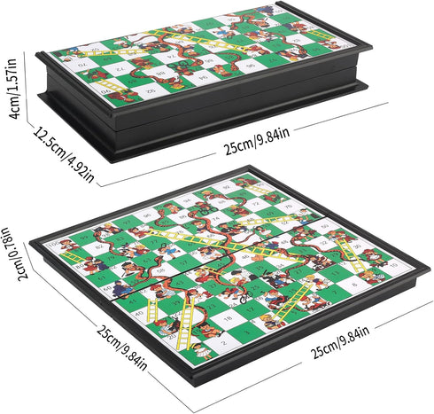 Andux Foldable Magnetic Snake Chess, Portable Board Game Set CXYXQ-03 (M)