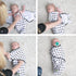 Ziggy Baby Adjustable Baby Swaddles, 0-3 Months, 3 Pack, Soft Cotton Black & White, Newborn Swaddle Blankets