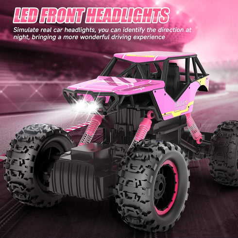 1:12 4WD DOUBLE E RC Monster Truck - Off-Road Remote Control Car with Dual Motors and Headlights