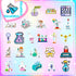 50 Pcs Funny Laboratory Science Stickers for Kids, Teens, Students, Waterproof Vinyl Stickers for Science Classroom