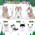 5PCS Wolf Plush Toys, 13.4 Inch Wolf Mom with Mini Babies, Stuffed Animal Family Set for Girls Boys Christmas
