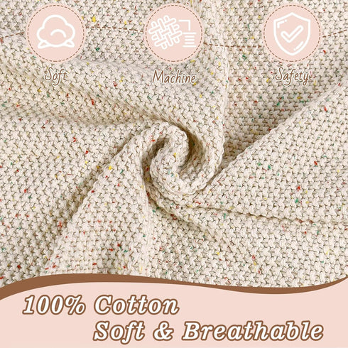 31x40 inches(Oatmeal YOYI YOYI Cotton Baby Blanket Toddler Blankets Soft Warm Breathable Nursery Swaddling Blankets