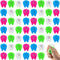 50 Pcs Mini Tooth Toy Fidget Stress Relief Squeezy Toys, 2 Inch Birthday Party School Favors