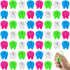50 Pcs Mini Tooth Toy Fidget Stress Relief Squeezy Toys, 2 Inch Birthday Party School Favors