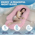 57inch PILLANI Pregnancy Pillows for Sleeping - V C U Shaped Full Body Pillow with Removable Cover, Cooling Maternity