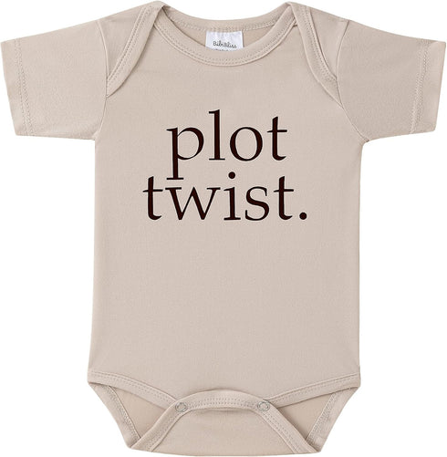 Plot Twist Baby Announcement Onesie,Pregnancy Announcement Outfit for Grandparents to be,Baby Shower