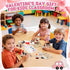 RISFUNIA 24 Pack Valentines Gifts for Kids Classroom, Wooden STEM Kits, Kids Valentines Day Cards for School Exchange