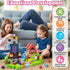MUUHU 300PCS 0.8" 3 4 5 6 7 8 9 10 Magnetic Blocks - Magnetic Building Blocks Toys for Kids Magnet Blocks Cubes Games