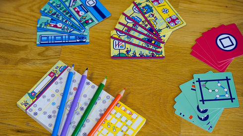Next Station Paris Board Game - Family or Adult Strategy Flip and Write Game for 1 to 4 Players