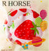Set 2Pcs R HORSE Kid Apron and Chef Hat - Strawberry Adjustable Children Kitchen Toddler Apron for Girls Role Play Chef