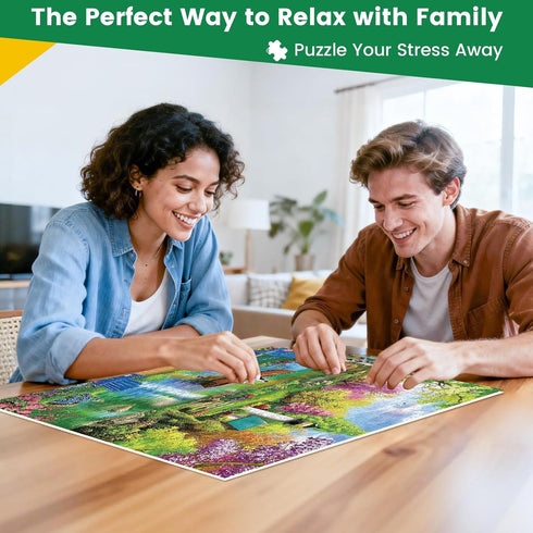 500 Women,20.5*15 Piece Puzzles for Adults,Large Piece Lake Landscape Puzzle for Adults Seniors,Unique Funny Dog Art