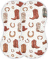 Mazeann Western Cowboy Boots Cute Burp Cloths Baby Boys Girls Absorbent Soft Cotton