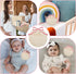 Nogeqi Hello World Newborn Sign Baby Name Announcement Sign Bow Birth Announcement Sign for Hospital Baby Welcome