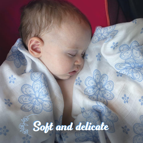 Set, 70% 30% 47 47 inches, Set 2 Baby Swaddle Blanket Muslin Swaddle Blanket for Girls & Boys, Soft Silky Receiving