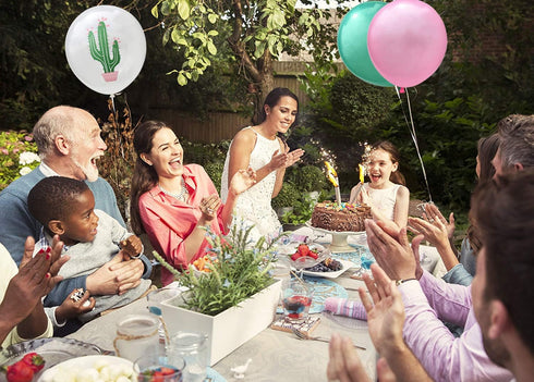30PCS Cactus Party Balloons - Hawaiian Luau Tropical Birthday Decorations for Summer Theme Party