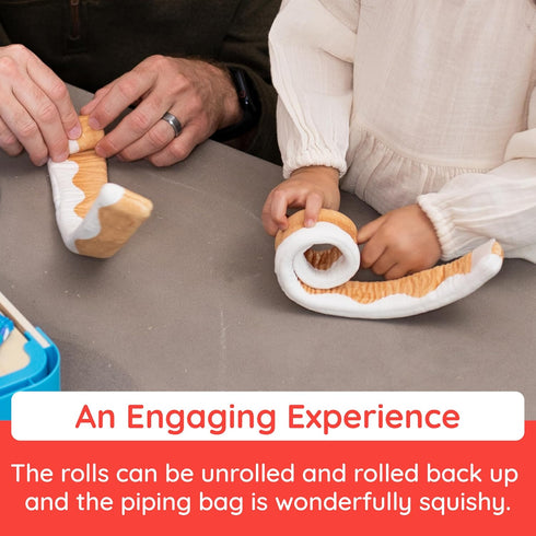 Set, Sets 3 7 Fat Brain Toys Pretendables Cinnamon Roll Pretend Play Food for Kids Kitchen, Imaginative Play Kitchen