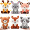 6 Pcs Woodland Animals Plush Toys - 7 Inch Bear, Rabbit, Squirrel, Deer, Raccoon, Fox Stuffed Animals for Gifts