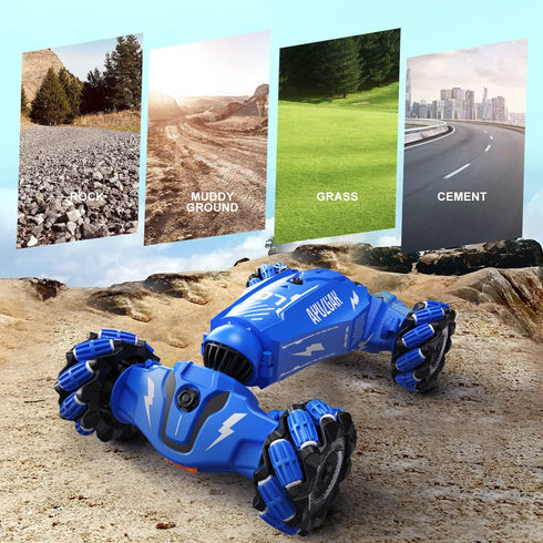 Upgraded Hand Gesture Sensing RC Stunt Car with Lights Music, Spray Drift Hand Gesture RC Car 360° Spins for Kids